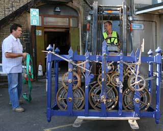 Volunteers with clock mechanism