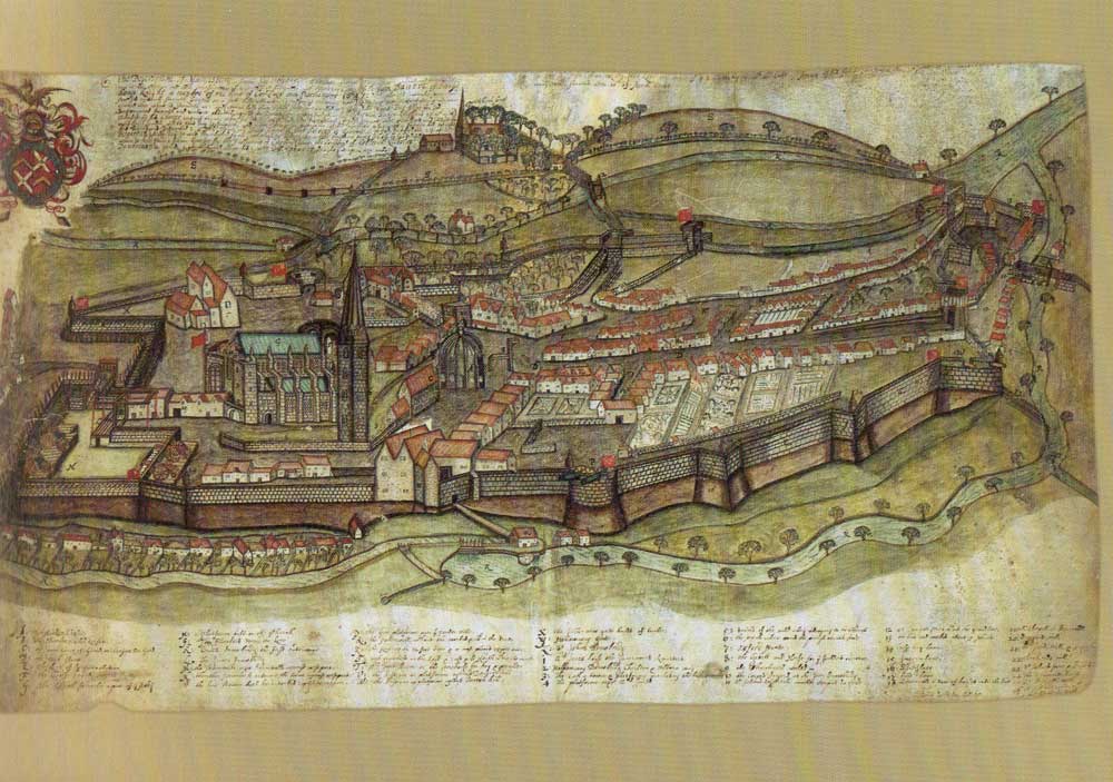 Birds eye view of Malmesbury in October 1646