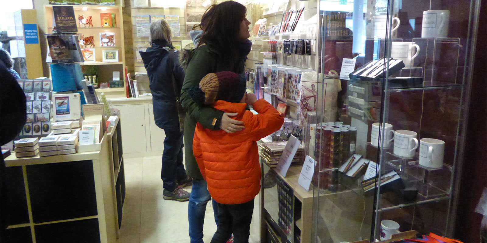 Visitors inside Athelstan museum