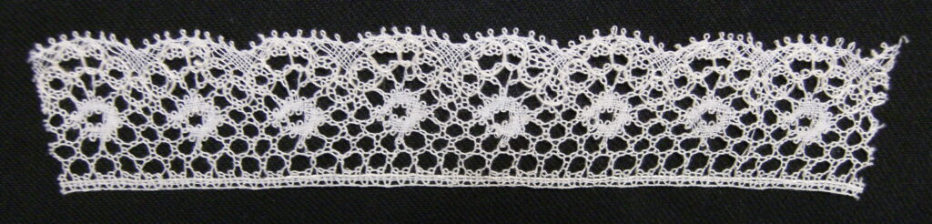 A sample of lace made in Malmesbury.